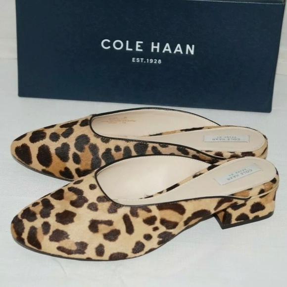 Authentic COLE HAAN Ocelot Haircalf Print Slide - Picture 5 of 10